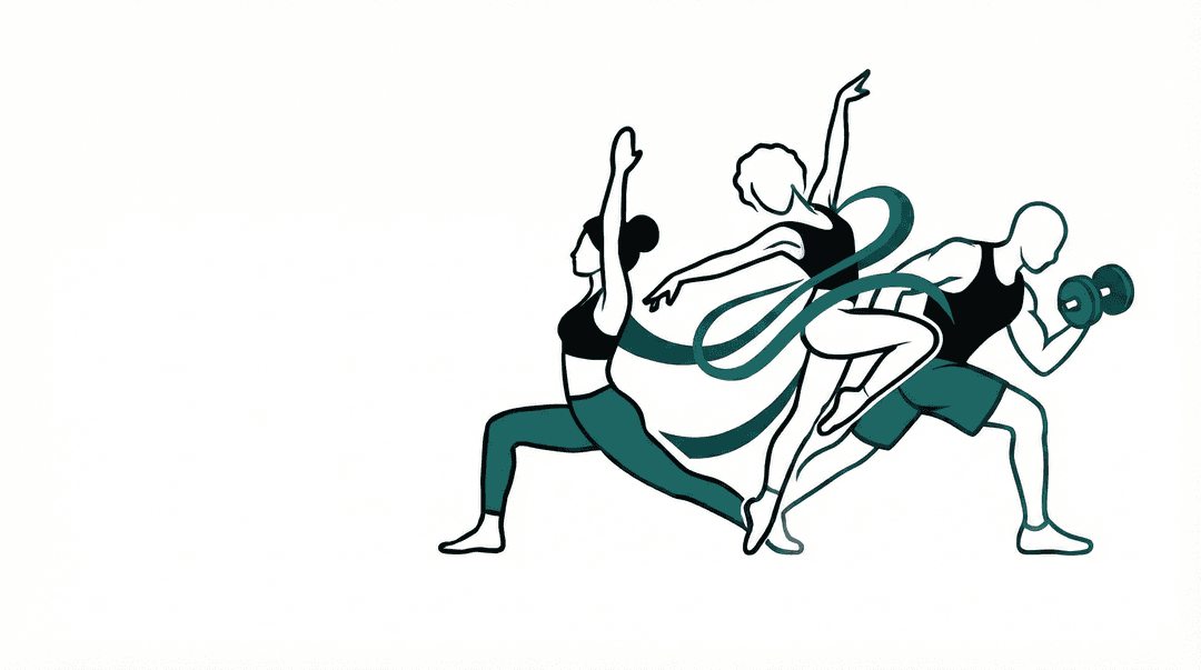 Fitness training illustration